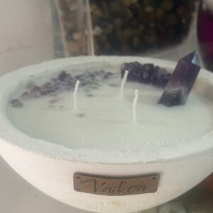 Velón Obelisco cuarzo -Amatista