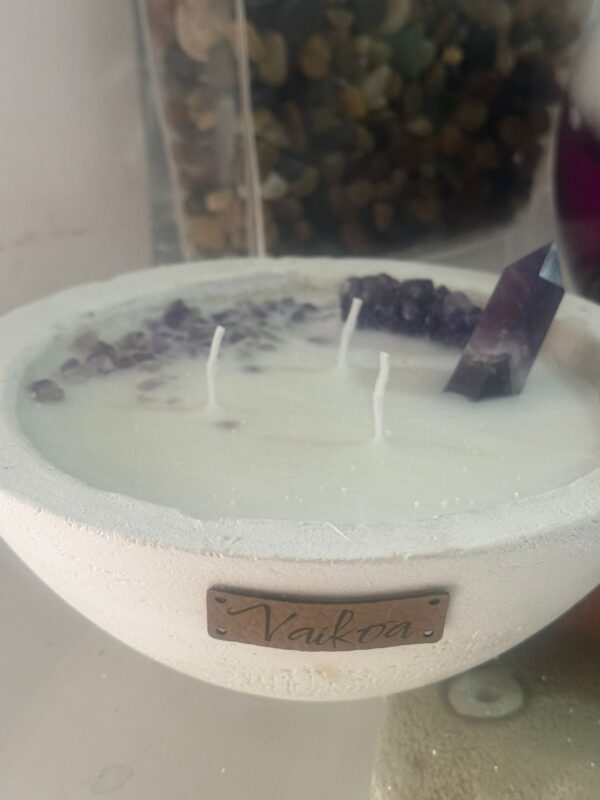 Velón Obelisco cuarzo -Amatista